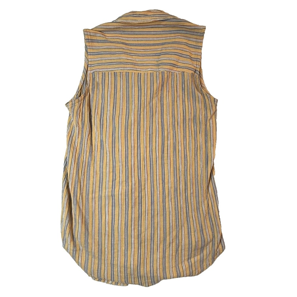 Vintage Breeches Crinkle Cotton Sleeveless Top Womens SM Coastal Grandma USA - Picture 4 of 5